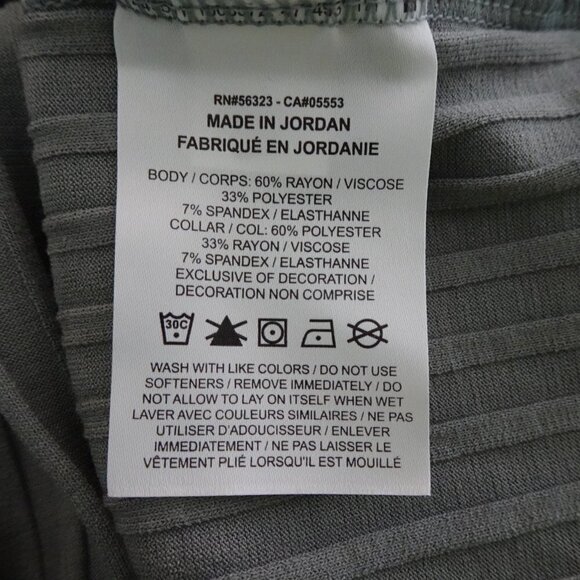 Nike Yoga Sweater Top Women's Size M Gray Luxe Ribbed Cover-Up Activewear - Picture 8 of 8